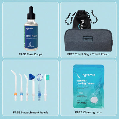 PUURSMILE WATER FLOSSER - 55% OFF HALLOWEEN SALE + 4 FREE GIFTS (WORTH $150)